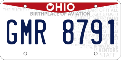 OH license plate GMR8791