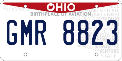 OH license plate GMR8823