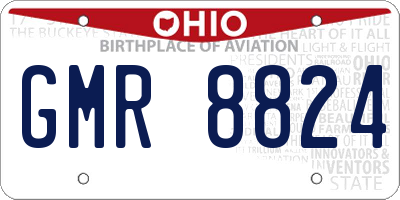 OH license plate GMR8824