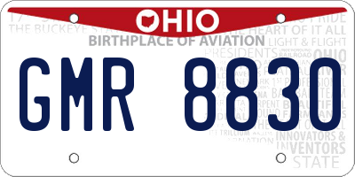 OH license plate GMR8830