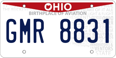OH license plate GMR8831
