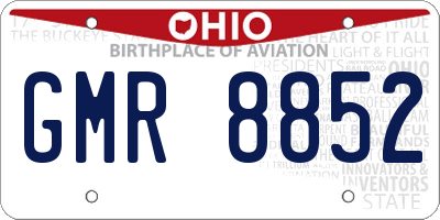 OH license plate GMR8852