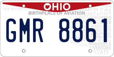 OH license plate GMR8861