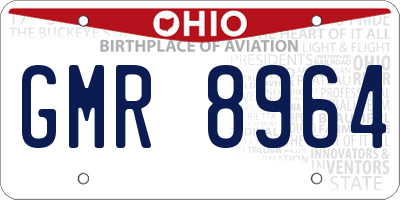 OH license plate GMR8964