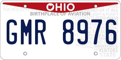 OH license plate GMR8976