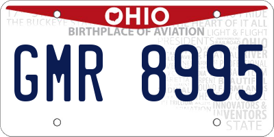 OH license plate GMR8995