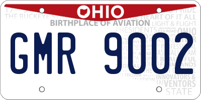 OH license plate GMR9002