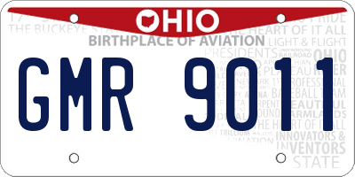 OH license plate GMR9011