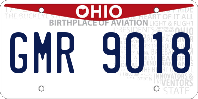 OH license plate GMR9018