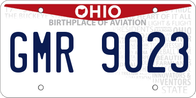 OH license plate GMR9023