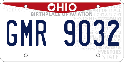OH license plate GMR9032