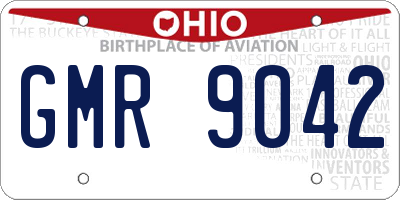 OH license plate GMR9042
