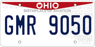 OH license plate GMR9050
