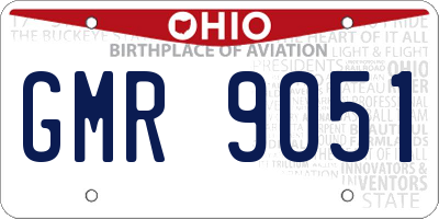 OH license plate GMR9051