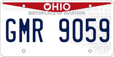 OH license plate GMR9059