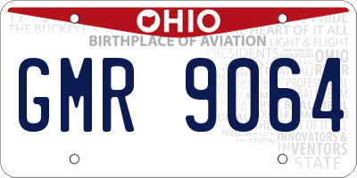 OH license plate GMR9064