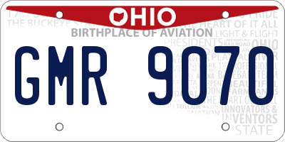 OH license plate GMR9070