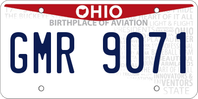 OH license plate GMR9071