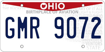 OH license plate GMR9072
