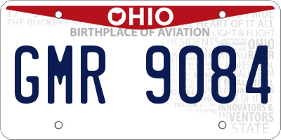 OH license plate GMR9084