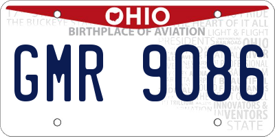 OH license plate GMR9086