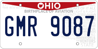 OH license plate GMR9087