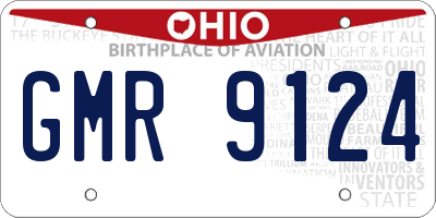 OH license plate GMR9124