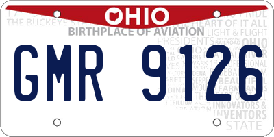 OH license plate GMR9126