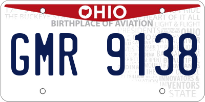 OH license plate GMR9138