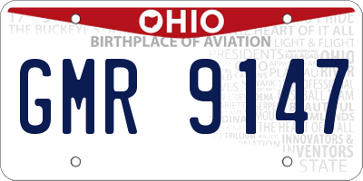 OH license plate GMR9147