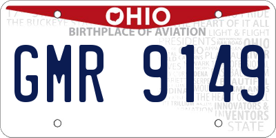 OH license plate GMR9149