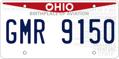 OH license plate GMR9150