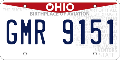 OH license plate GMR9151