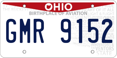 OH license plate GMR9152