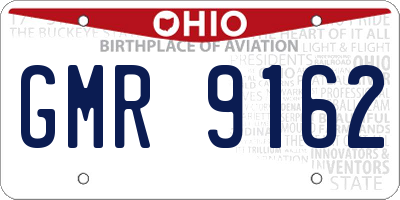 OH license plate GMR9162