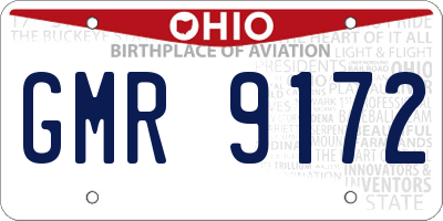 OH license plate GMR9172