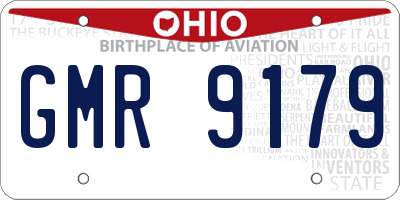 OH license plate GMR9179