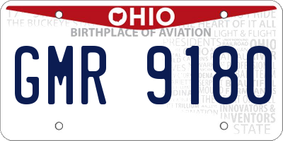 OH license plate GMR9180