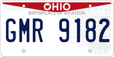 OH license plate GMR9182