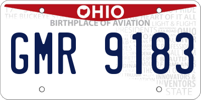 OH license plate GMR9183