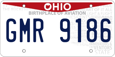 OH license plate GMR9186