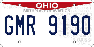 OH license plate GMR9190