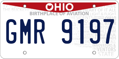 OH license plate GMR9197