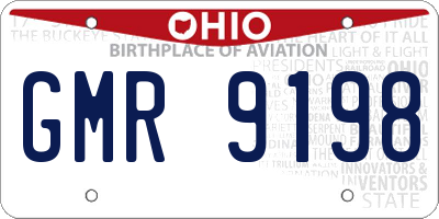 OH license plate GMR9198