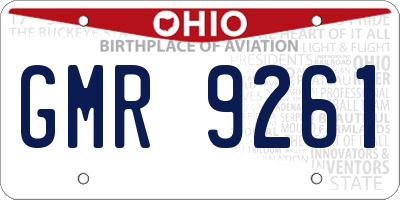 OH license plate GMR9261