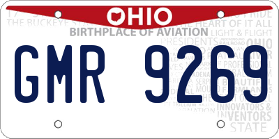 OH license plate GMR9269