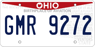 OH license plate GMR9272