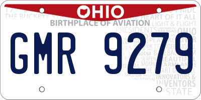 OH license plate GMR9279