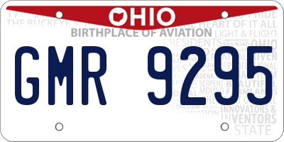 OH license plate GMR9295