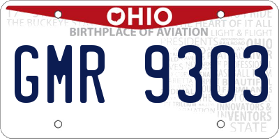 OH license plate GMR9303